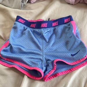 Nike Women's Athletic Shorts in Blue and Pink